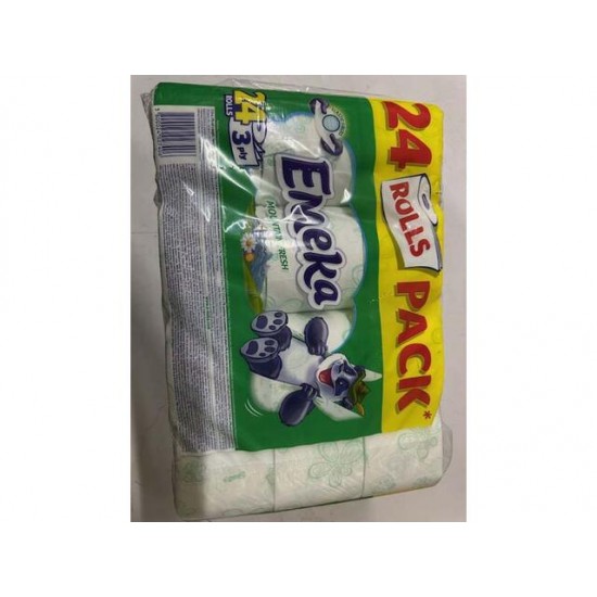 Hartie Igienica Emeka Mountain Fresh, 3 Straturi, 24 Role/bax