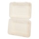 Set 200 Caserole Biodegradabile cu Capac pentru Hamburger din Fibra Lemnoasa, Dimensiune 230x159x80 mm, 1 Compartiment
