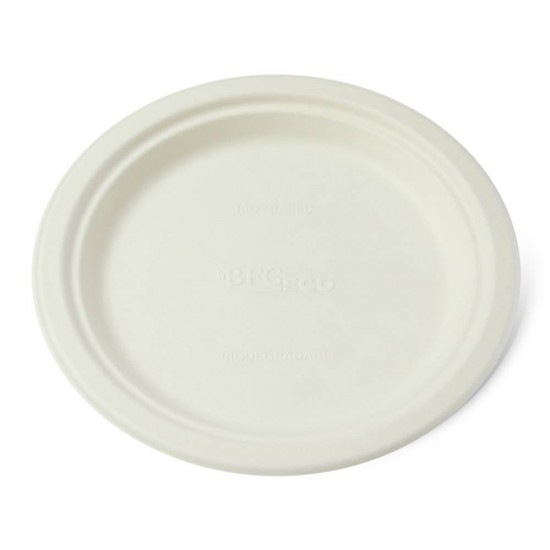 Set 500 Farfurii Plate Biodegradabile 22 cm din Fibra Lemnoasa, Dimensiune 220x20 mm