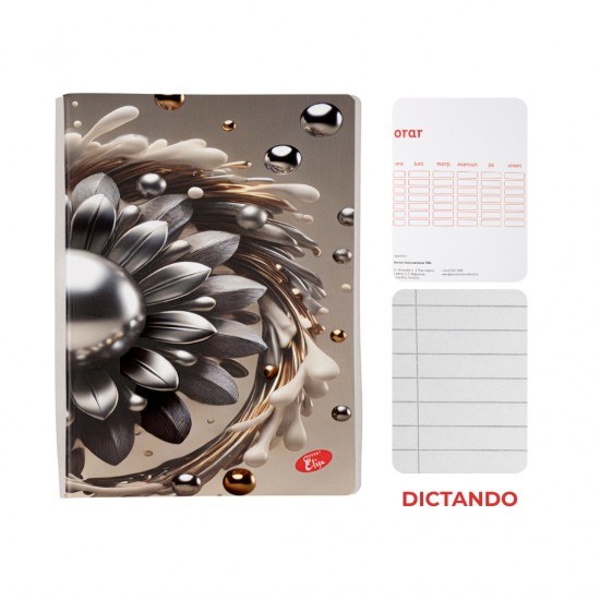 Caiet A5, 48 File, 80gsm, Coperta Carton 300gsm, Design 3d Arts - Dictando