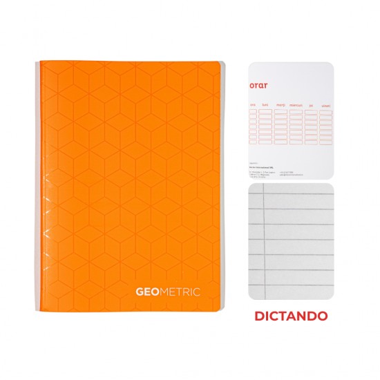 Caiet A5, 48 File, 80gsm, Coperta Carton 300gsm, Design Geometrics - Dictando