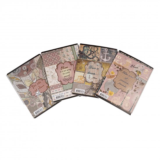 Caiet A5, 48 File, 80gsm, Coperta Carton 300gsm, Design Elisa - Matematica