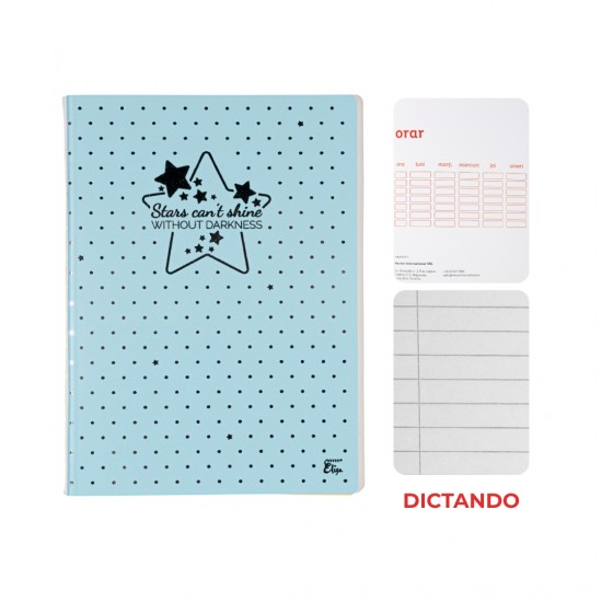 Caiet A5, 48 File, 80gsm, Coperta Carton 300gsm, Design Dots - Dictando