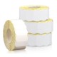 Set 20 Role Etichete de Pret Albe ROLLIS, Dimensiuni 26x16 mm, 1000 Etc/Rola - Etichete Autoadezive Colturi Rotunjite