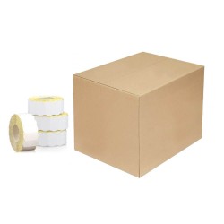 Set 200 Role Etichete de Pret Albe ROLLIS, Dimensiuni 26x16 mm, 1000 Etc/Rola - Etichete Autoadezive Colturi Rotunjite