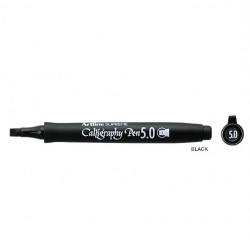 Marker Artline Supreme Calligraphy, Varf Tesit Din Fetru 5.0mm - Negru