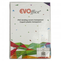 Coperti Indosariere Plastic Transparent EVOffice A4, 200 MIC, 100 Coli/Top