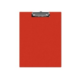 Clipboard EVOffice A5 din Carton Plastifiat Simplu, Culoare Rosie - Mapa Documente