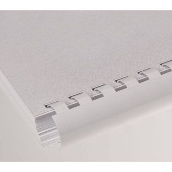 Inele din Plastic pentru Indosariere EVOffice, Dimensiune 16 mm, Capacitate 145 Coli, 100 Buc/Bax, Culoare Alb, Spirale din Plastic de Legat