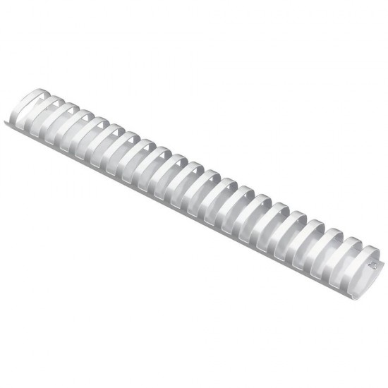 Inele din Plastic pentru Indosariere EVOffice, Dimensiune 51 mm, Capacitate 500 Coli, 50 Buc/Bax, Culoare Alb, Spirale din Plastic de Legat