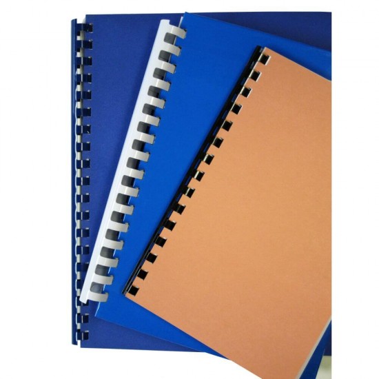 Inele din Plastic pentru Indosariere EVOffice, Dimensiune 8 mm, Capacitate 45 Coli, 100 Buc/Bax, Culoare Alb, Spirale din Plastic de Legat