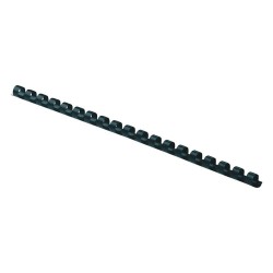 Inele din Plastic pentru Indosariere EVOffice, Dimensiune 8 mm, Capacitate 45 Coli, 100 Buc/Bax, Culoare Negru, Spirale din Plastic de Legat
