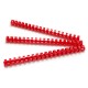 Inele din Plastic pentru Indosariere EVOffice, Dimensiune 25 mm, Capacitate 240 Coli, 50 Buc/Bax, Culoare Rosu, Spirale din Plastic de Legat