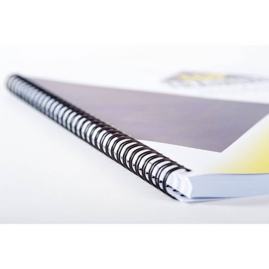 Inele din Metal pentru Indosariere EVOffice, Diametru Spira 6.4 mm, Capacitate 15-30 Coli, 100 Buc/Bax, Culoare Negru