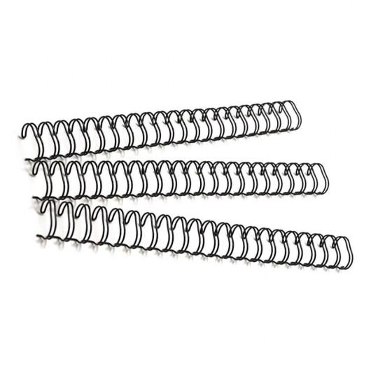 Inele din Metal pentru Indosariere EVOffice, Diametru Spira 8 mm, Capacitate 30-50 Coli, 100 Buc/Bax, Culoare Neagra