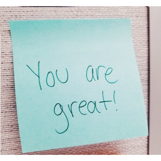 Notite Adezive EVOffice, Dimensiunea 75x75 mm, Culoare Albastru Pastel, 100 File, Ideale pentru Mesaje si Memento-uri