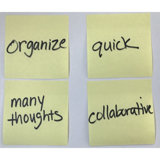 Notite Adezive EVOffice, Dimensiunea 75x75 mm, Culoare Galben Pastel, 100 File, Ideale pentru Mesaje si Memento-uri