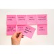 Notite Adezive EVOffice, Dimensiunea 75x75 mm, Culoare Roz Neon, 100 File, Ideale pentru Mesaje si Memento-uri