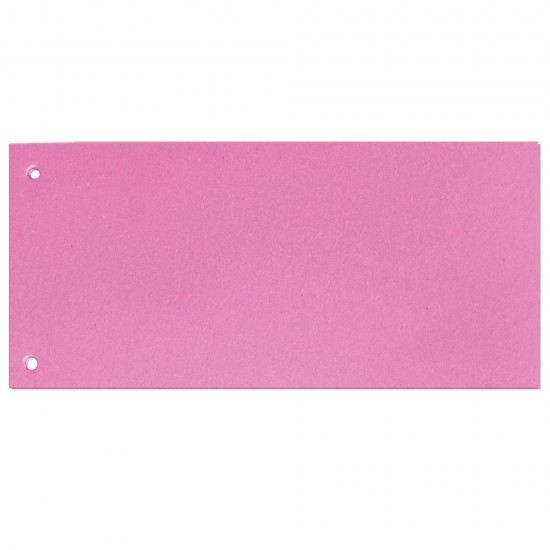 Separatoare din Carton EVOffice, Dimesiune 10x24 cm, 100 File/Set, Culoare Roz, Separatoare Bibliorafturi -  Despartitoare din Carton