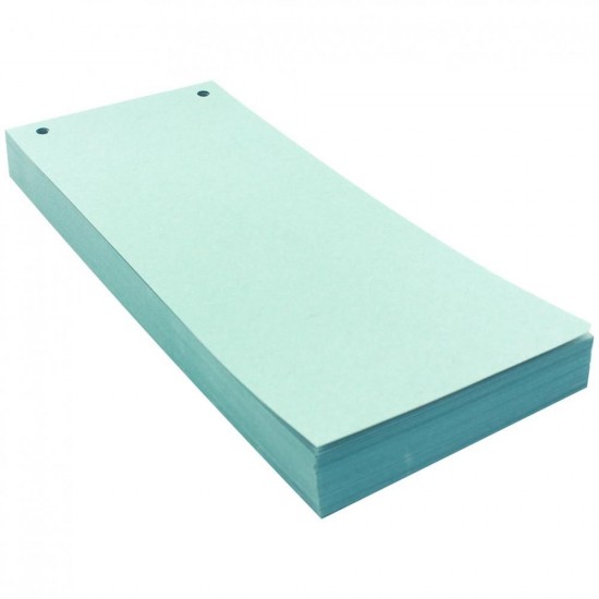 Separatoare din Carton EVOffice, Dimesiune 10x24 cm, 100 File/Set, Culoare Albastru, Separatoare Bibliorafturi -  Despartitoare din Carton