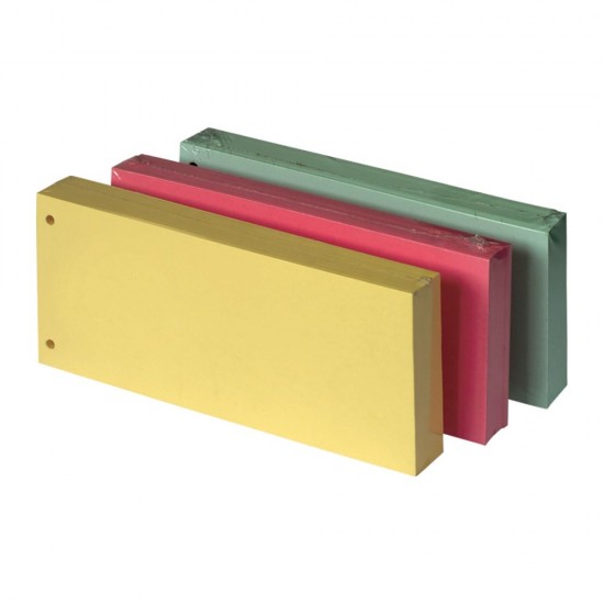 Separatoare din Carton EVOffice, Dimesiune 10x24 cm, 100 File/Set, Culoare Multicolor, Separatoare Bibliorafturi -  Despartitoare din Carton