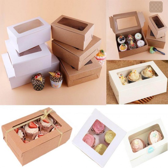 Set 25 Cutii Prajituri, 350x250x60 mm, cu Fereastra