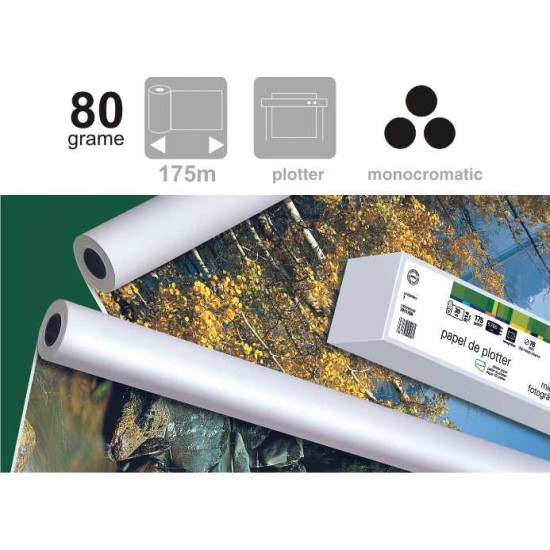 Rola Hartie Pentru Copiator, A1+, 620mm X 175m, 80g/mp, Sprintjet