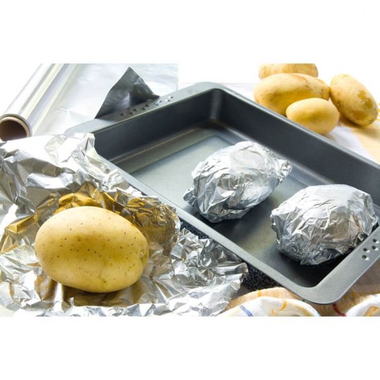 Folie Alimentara Aluminiu, 450mm x 80m, 11 MIC, Folie Aluminiu Alimentara, Folie Aluminiu Cuptor, Folie Aluminiu pentru Alimente, Folie de Aluminiu, Folie Alimentara de Aluminiu, Folie Ambalare Alimente, Folie Gatire Alimente