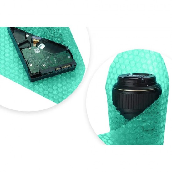 Folie cu Bule Eco Friendly Verde, Latime 125 cm, Lungime 100 m, Grosime Folie 50 g/mÂ², Dimensiune Bula 1 cm