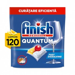 Finish Quantum Poweball Lemon, 120 Tablete, Capsule Pentru Masina De Spalat