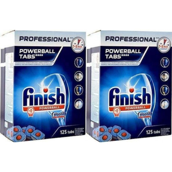 Finish Professional Powerball 125 Buc, Detergent De Vase Pentru Masina De Spalat