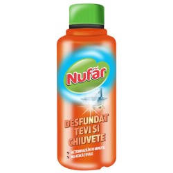 Solutie Desfundat Tevi si Chiuvete Nufar, 375 ml