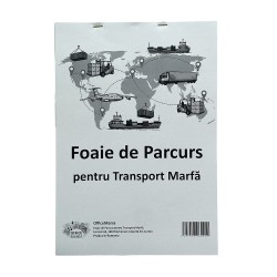 Foi Parcurs A4 Marfa Neinseriate, Tipar Negru, 100 File/Carnet, Coperta Fata Tiparita, Coperta din Carton Fata/Spate - Formular Tipizat pentru Transport de Marfa