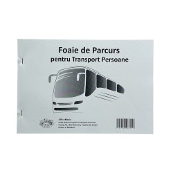 Foi Parcurs A4 Persoane Neinseriate, Tipar Negru, 100 File/Carnet, Coperta Fata Tiparita, Coperta din Carton Fata/Spate - Formular Tipizat pentru Transportul Persoanelor