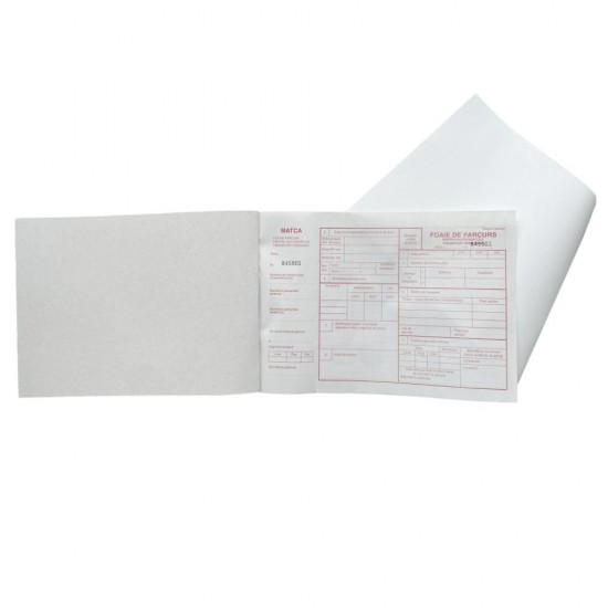 Foi Parcurs A4 Persoane Neinseriate, Tipar Negru, 100 File/Carnet, Coperta Fata Tiparita, Coperta din Carton Fata/Spate - Formular Tipizat pentru Transportul Persoanelor