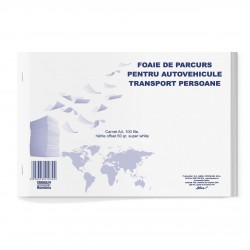 Foi Parcurs A4 Persoane Neinseriate, Tipar Negru, 100 File/Carnet, Coperta Fata Tiparita, Coperta din Carton Fata/Spate