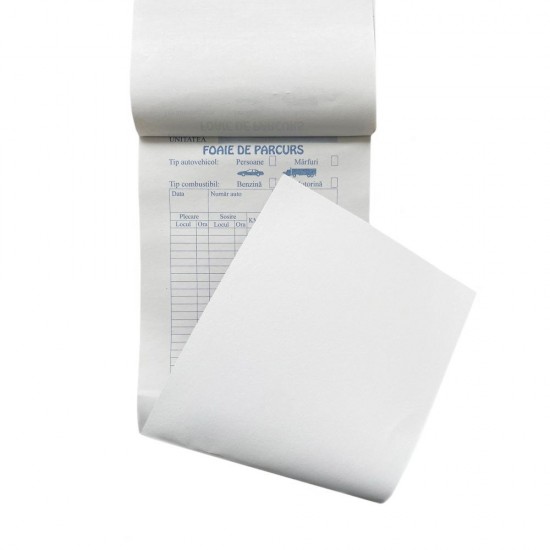 Foaie Parcurs Persoane/Marfa A5, 100 File/Carnet - Formular Transport Persoane si Marfa