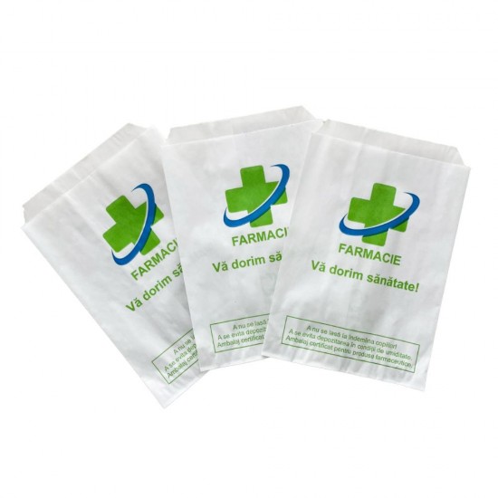 5000 Pungi de Hartie pentru Farmacie, 08x11 cm, Pungi Farmacie, Pungi Farmaceutice, Pungi Medicamente, Plicuri Farmaceutice, Ambalaje Medicamente, Pungi Hartie Farmacie, Pungi de Hartie pentru Farmacii, Pungi Imprimate pentru Farmacii