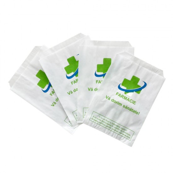 5000 Pungi de Hartie pentru Farmacie, 08x11 cm, Pungi Farmacie, Pungi Farmaceutice, Pungi Medicamente, Plicuri Farmaceutice, Ambalaje Medicamente, Pungi Hartie Farmacie, Pungi de Hartie pentru Farmacii, Pungi Imprimate pentru Farmacii
