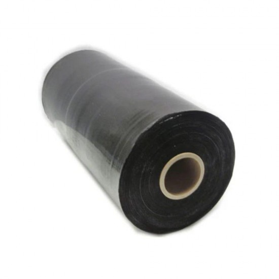 Folie Stretch Neagra Jumbo, Grosime 23 MIC, Latime 500 MM, 50 Kg/Rola Brut, Tub Carton 1,6 Kg
