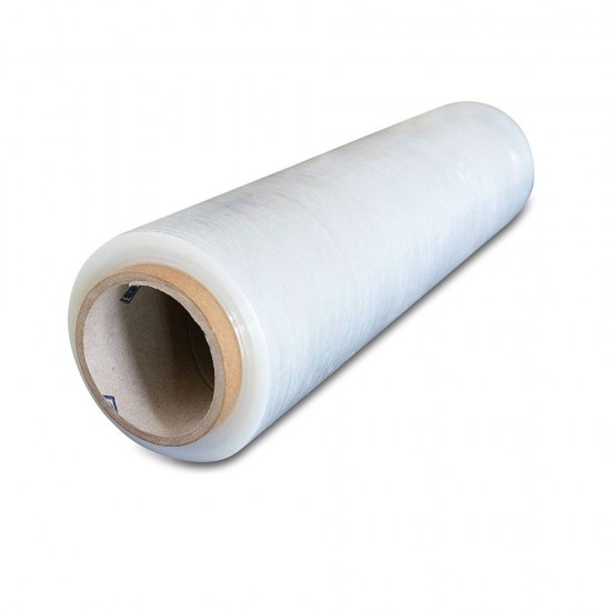 Folie Stretch pentru Uz Manual 1.5 Kg/Rola, 23 Mic, Folie pentru Ambalare si Paletizare, Folii Stretch pentru Ambalare si Impachetare Marfa, Tub Folie Stretch Impachetare Marfa, Folie Transparenta Stretch Paletizare, Folie Stretch Ambalare Colete