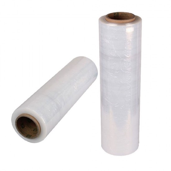 Set 6 Buc Folie Stretch pentru Uz Manual 1.5 Kg/Rola, 23 MIC, Folie Net 1.2 KG si Tub Carton 300 g - Folie pentru Ambalare si Paletizare