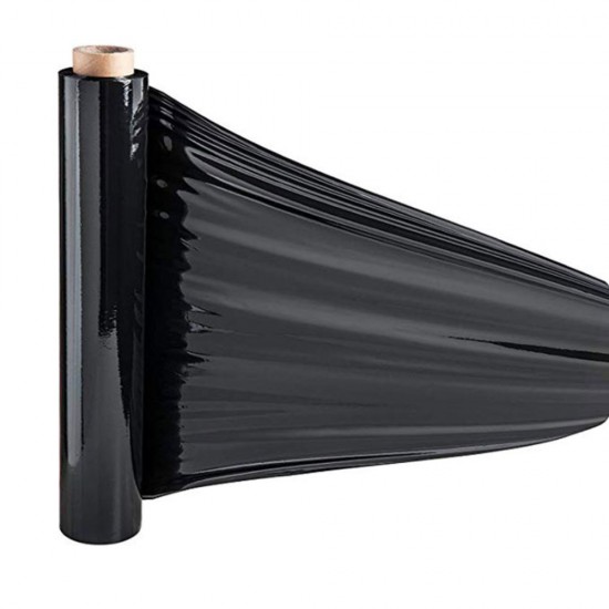 Set 6 Buc Folie Stretch Neagra pentru Uz Manual 1.5 Kg/Rola, 23 MIC, Folie Net 1.2 KG si Tub Carton 300 g, Folie Ambalare si Paletizare, Folie Stretch Ambalare, Folie Stretch Paletizare, Folie Stretch Manuala, Folie Stretch