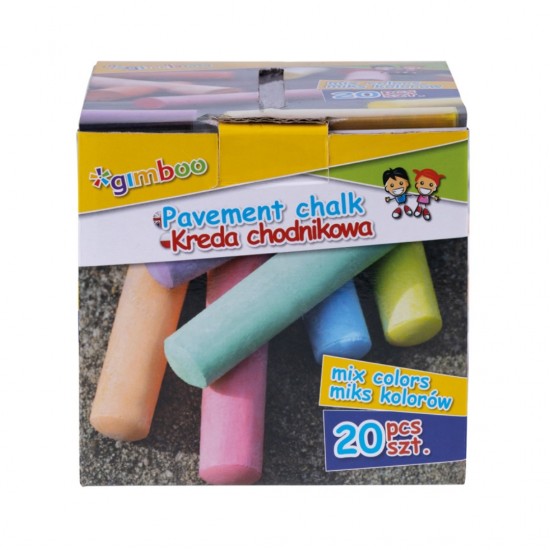 Creta Colorata Xxl, Pentru Pardoseala De Exterior, 20 Buc/cutie, Gimboo