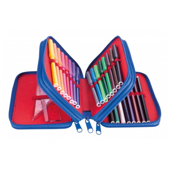 Penar Echipat, 3 Compartimente, Gimboo Graffiti - Albastru