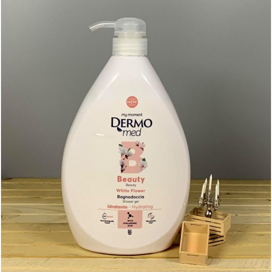 Gel De Dus Dermomed Cu Parfum De White Flowe, 1 L