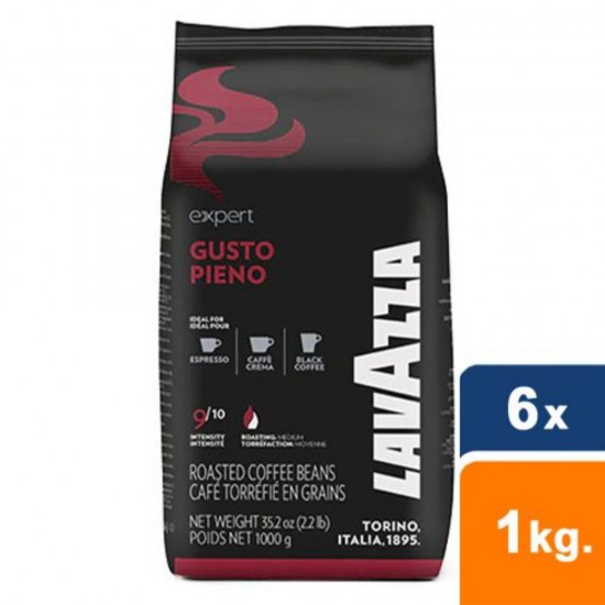 Cafea Boabe Lavazza Gusto Pieno Expert, 1 kg, 6 Buc/Bax