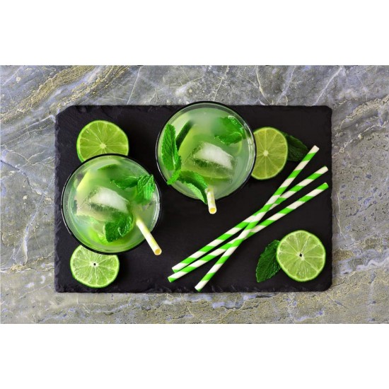 Set 250 Buc Paie din Carton Biodegradabil Negru Ambalate Individual, Dimensiune 210x8 mm, Grosime 8mm, Paie Bauturi, Paie Ecologice, Paie de Baut Biodegadabile