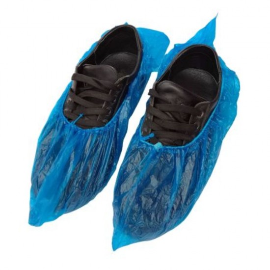 Set 100 Acoperitori Pantofi din Plastic Zorex Clasic, 15x38 cm, Culoare Albastra, Botosi de Unica Folosinta, Botosei din Plastic, Acoperitori din Plastic Incaltaminte, Protectie Incaltaminte, Botosei pentru Spital
