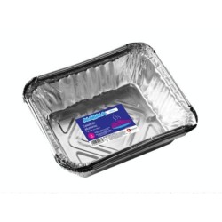 Caserole Aluminiu, 430 ml, 4 Buc/Set, 146x120x46 mm, Dreptunghiulare, Caserola Aluminiu de Unica Folosinta, Caserola pentru Catering, Caserole pentru Fast-Food, Caserole Dreptunghiulare de Aluminiu, Set de Caserole din Aluminiu, Vesela Unica Folosinta